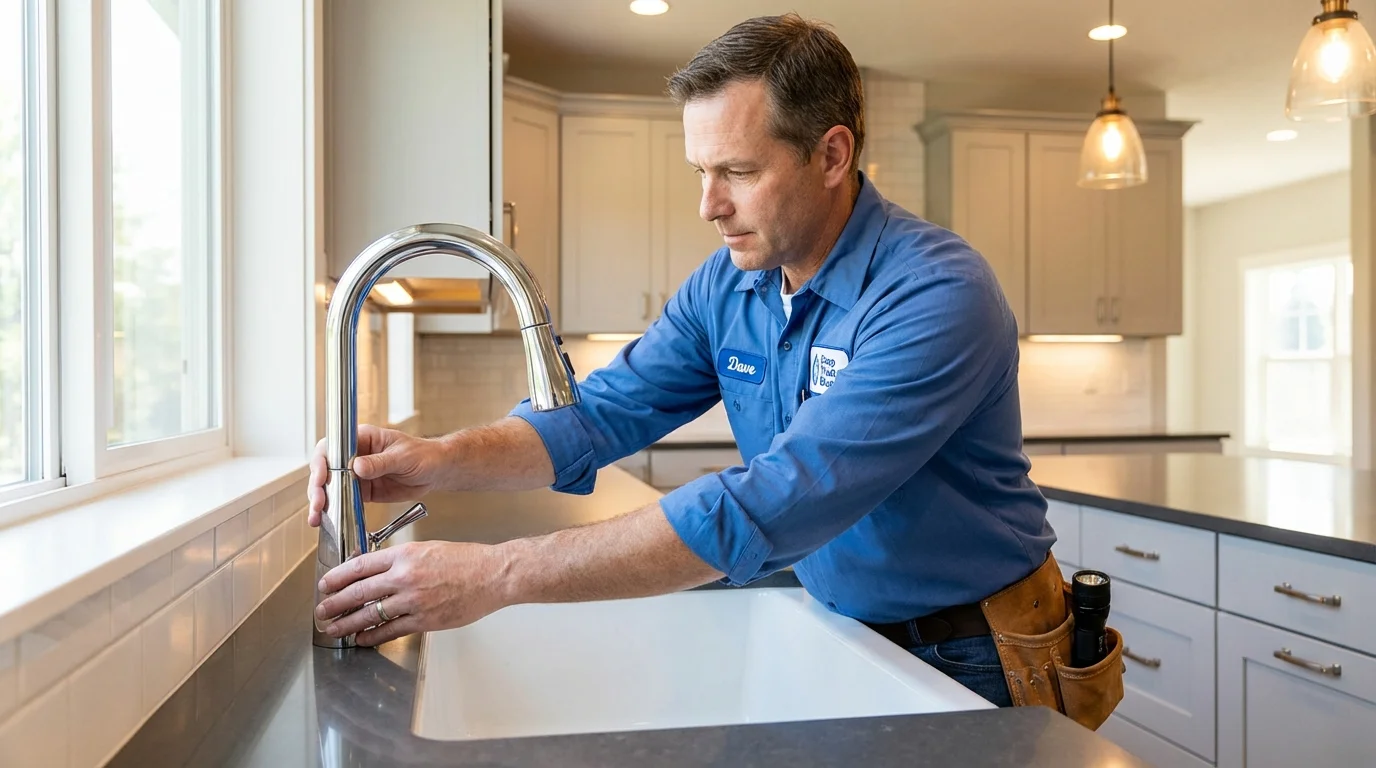 Kitchen faucet installation by Johns Plumbing LLC in Watkinsville